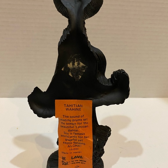 Vintage Coco Joes Hula Figurine - Tahitian Wahine made of with Lava 1990 - Picture 3 of 4